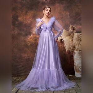 Amazon Lavender Long Sleeve Dress